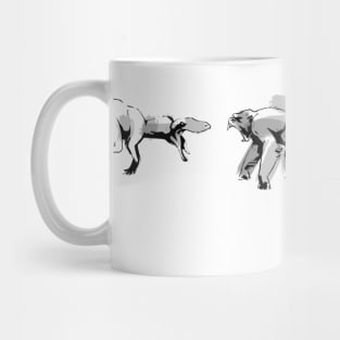 Chimp vs Raptor Mug